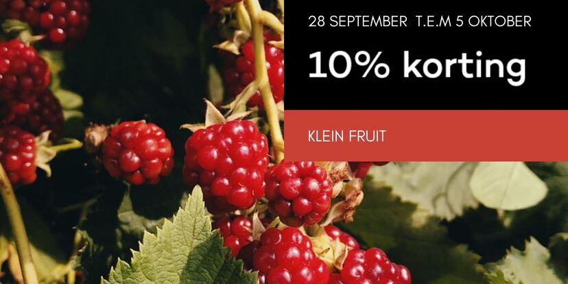 Plant je klein fruit met 10% korting! 